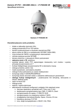 Kamera IP PTZ – HD1080 25kl/s - i7-P3020E-IR • działa w