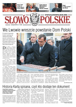 We Lwowie wreszcie powstanie Dom Polski