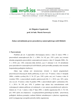dr Zbigniew Sypniewski prof. dr hab. Marek Szewczyk