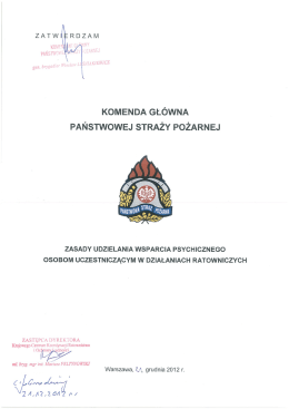 Zasady udzielania wsparcia psychicznego osobom uczestniczącym
