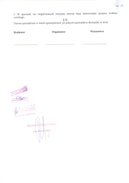 3. W sprawach nie uregulowanych niniejszą umową mają