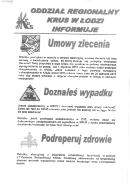 Rolniku, pracujesz w oparciu o umowę agencyjną, umowę zlecenia