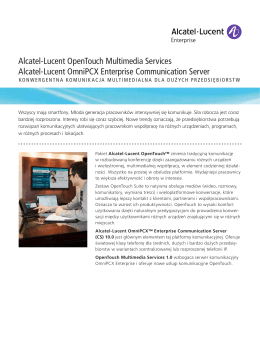 Alcatel-Lucent OpenTouch Multimedia Services Alcatel