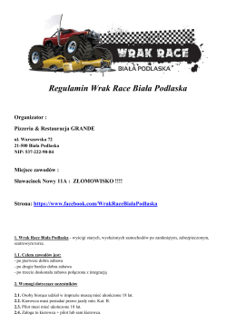 Regulamin Wrak Race Biała Podlaska