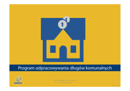 Program odpracowywanía długów komunalnych