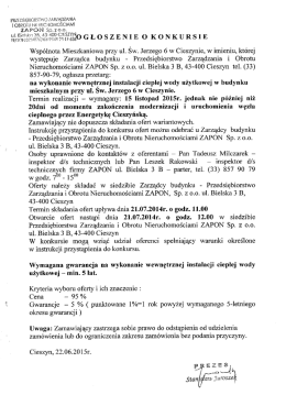 Wspólnota Mieszkaniowa przy ul. Św. Jerzego 6 W