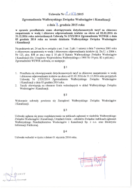 Uchwała Nr 1/VII/2015 w sprawie przedłużenia czasu