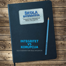 Integritet vs Korupcija - Transparency International B&H