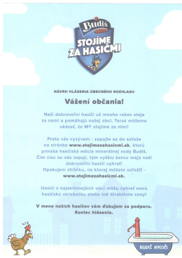 Page 1 N&Aacute;VRH HL&Aacute;SENIA oeEcN&Eacute;Ho RozHLAsu - - |- |- |