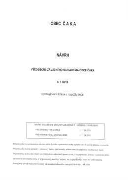 Navrh VZN o poskytovani dotacie z rozpoctu obce