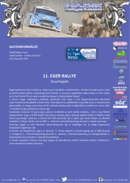 11. eger rallye - Hadik Rallye Team