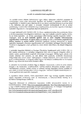 Page 1 LAKOSSÁGI FELHÍVÁS az erdő