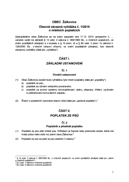 OZV 1/2015 - Obec Žalkovice