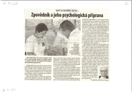 Zpovědník a jeho psychologická příprava