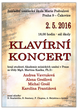 Klavírní koncert 2.5.2016