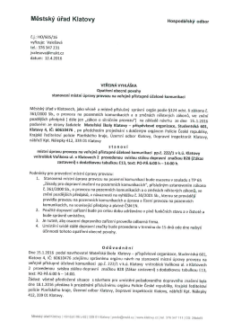 opatření obecné povahy - místní úprava na veřejně