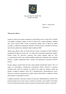 Dopis děkanovi - Policie Česk&eacute; republiky