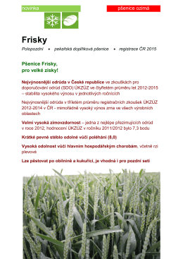 Frisky - Limagrain Central Europe Cereals, sro