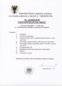 program ZO 18. 4. 2016