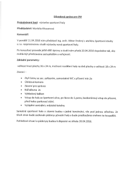 6) Důvodová zpráva sportovní hala