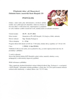 Page 1 Př&iacute;městsk&yacute; t&aacute;bor při Masarykově Z&aacute;kladn&iacute; &scaron;kole a mateřsk&eacute;