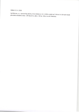 Hl&aacute;&scaron;en&iacute; 12. 4. 2016