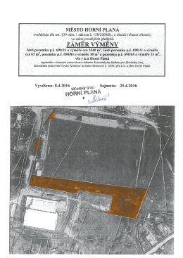 Výměna pozemků TJ Smrčina Horní Planá