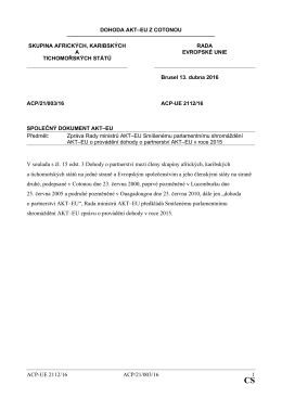 ACP-UE 2112/16 ACP/21/003/16 1 V souladu s čl. 15 odst. 3