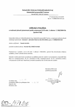16247 Veřejn&aacute; vyhl&aacute;&scaron;ka (V-2088/2016