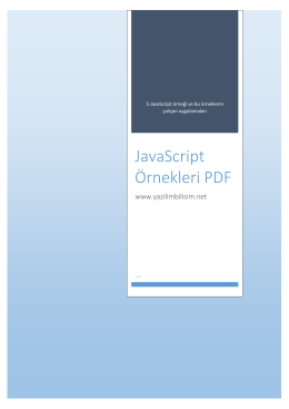 JavaScript Örnekleri PDF
