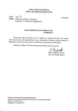 okul formamız ile ilgili &ouml;nemli duyuru - ANKARA