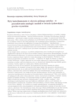 recenzja rozprawy doktorskiej mgr Anny Grzywy - ks