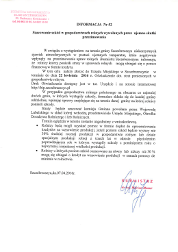 Szacowanie szkód w gospodarstwach rolnych wywoływanych przez