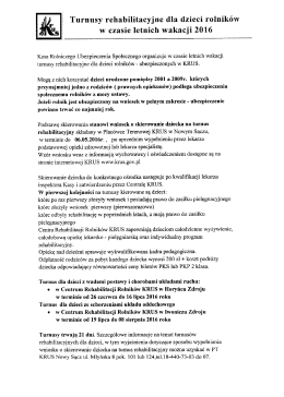 Informacja KRUS z dnia 11.04.2016 r.