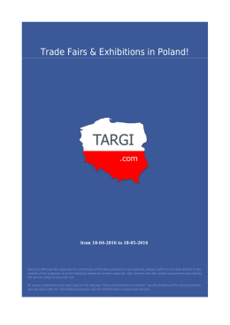 rade Fairs & Exhibitions in Poland!