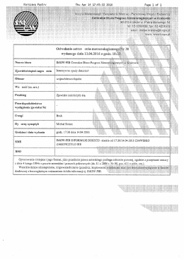 Odwołanie ostrzeżenia meteorologicznego nr 38