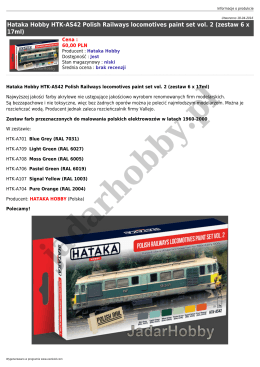 Hataka Hobby HTK-AS42 Polish Railways locomotives paint