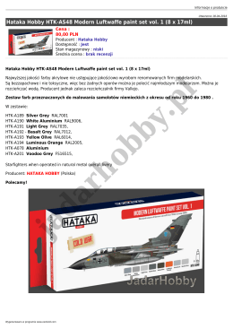 Hataka Hobby HTK-AS48 Modern Luftwaffe paint set vol. 1