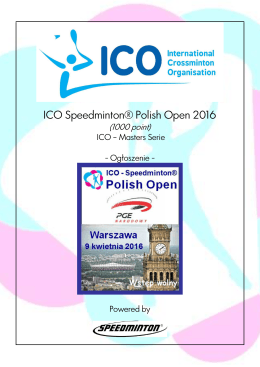 ICO Speedminton® Polish Open 2016
