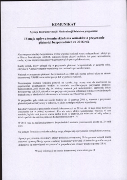 Pełna treść komunikatu
