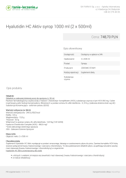 Hyalutidin HC Aktiv syrop 1000 ml (2 x 500ml)