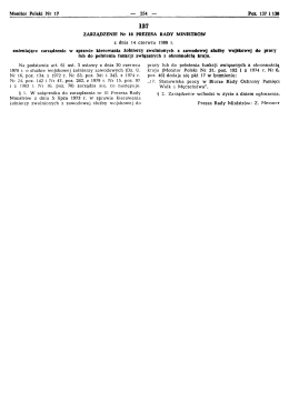 Page 1 Monitor Polski Nr 17 ---- 254 – Poz. 137 i 138 137