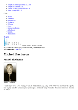 Michel Flacheron - miasto Czeladź
