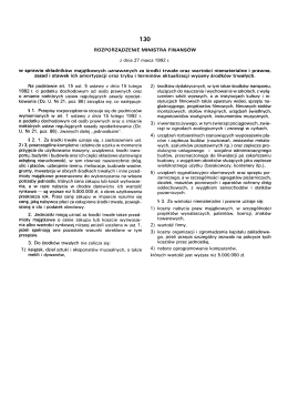 Page 1 1 30 ROZPORZADZENIE MINISTRA FINANSÓW z dnia 27