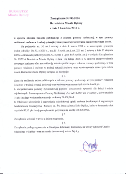 Treść zarządzenia