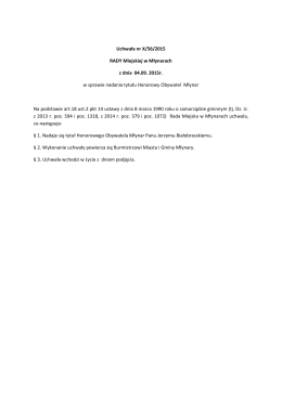 Uchwała nr X/56/2015 - Urząd Miasta i Gminy Młynary