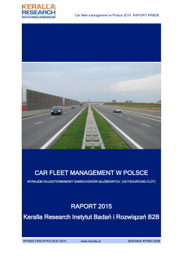 Car Fleet Management w Polsce 2015 RAPORT