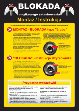 Instrukcja montażu oraz obsługi