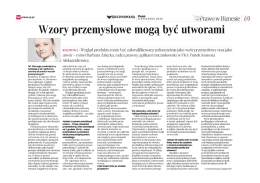Wzory przemysłowe mogą być utworami