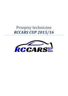 Przepisy techniczne RCCARS CUP 2015/16